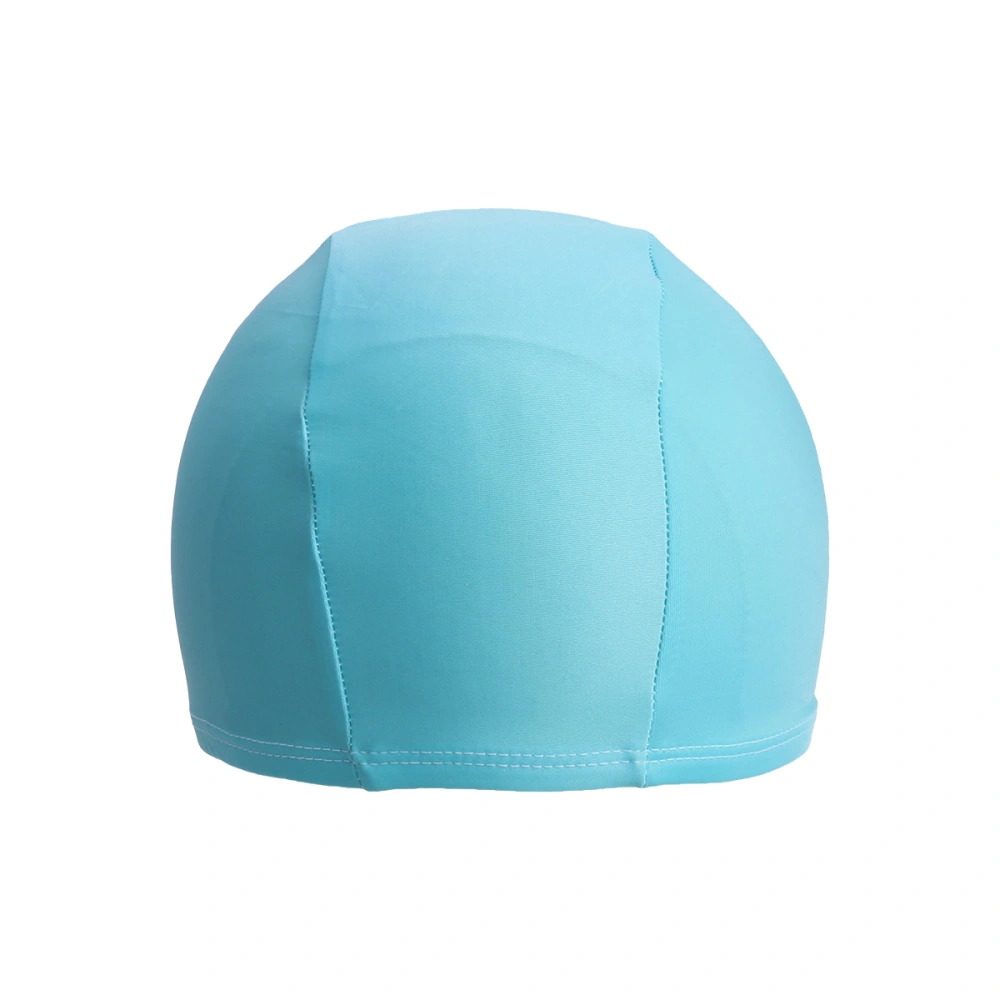 Adult Swim Polyester Cloth Fabric Bathing Men and Women Swimming Hat Caps for Water Sports (Acid Blue)