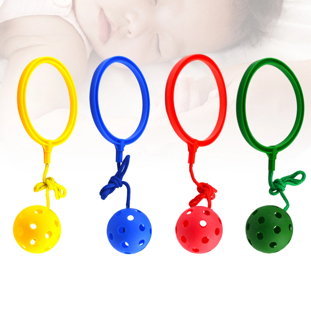 4pcs Jumping Ball Child-parent Fitness One Leg Kicking Ball Foot Jump Balls