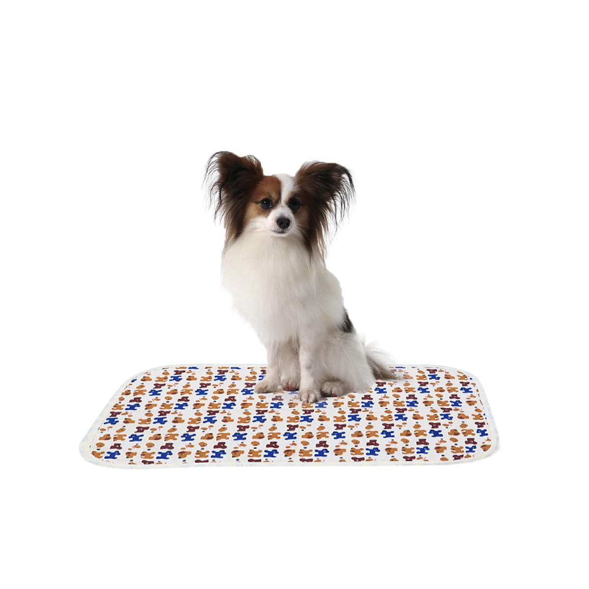 2pcs Washable Dog Pee Pads Fast Absorbing Reusable Training Puppy Pads (Coffee)