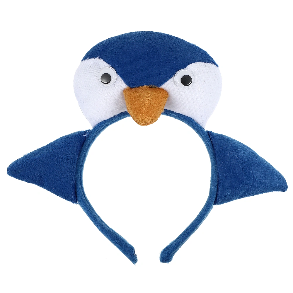 Penguin Headband Lovely Penguin Hair Band Headwear Hair Accessory Halloween Party Favor Yellow Billed Blue Penguin