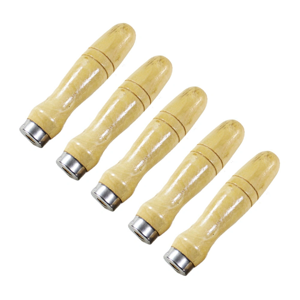 5pcs Wooden Handle for File Cutting Tool Craft - 6.8MM Inner Hole