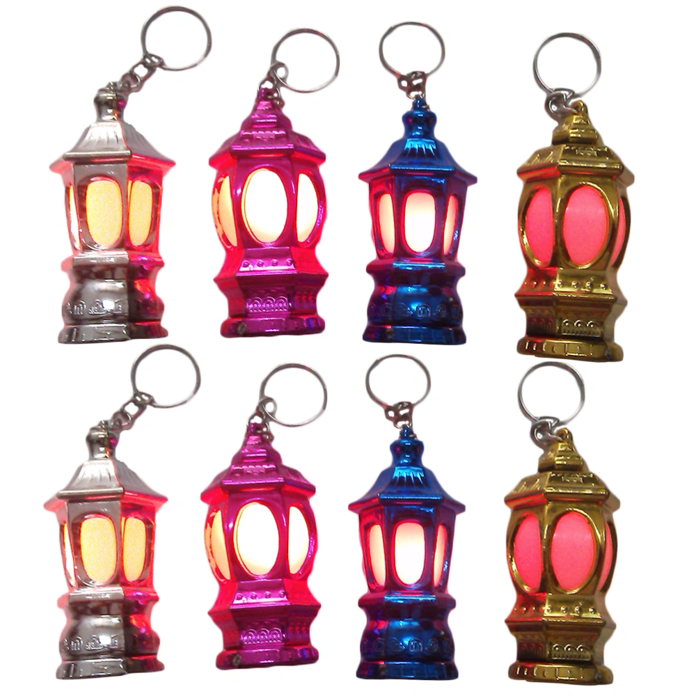 20pcs Portable Mini LED Keychain Lantern Design Key Chain Keyring Light Lamp Gift (Random Color)