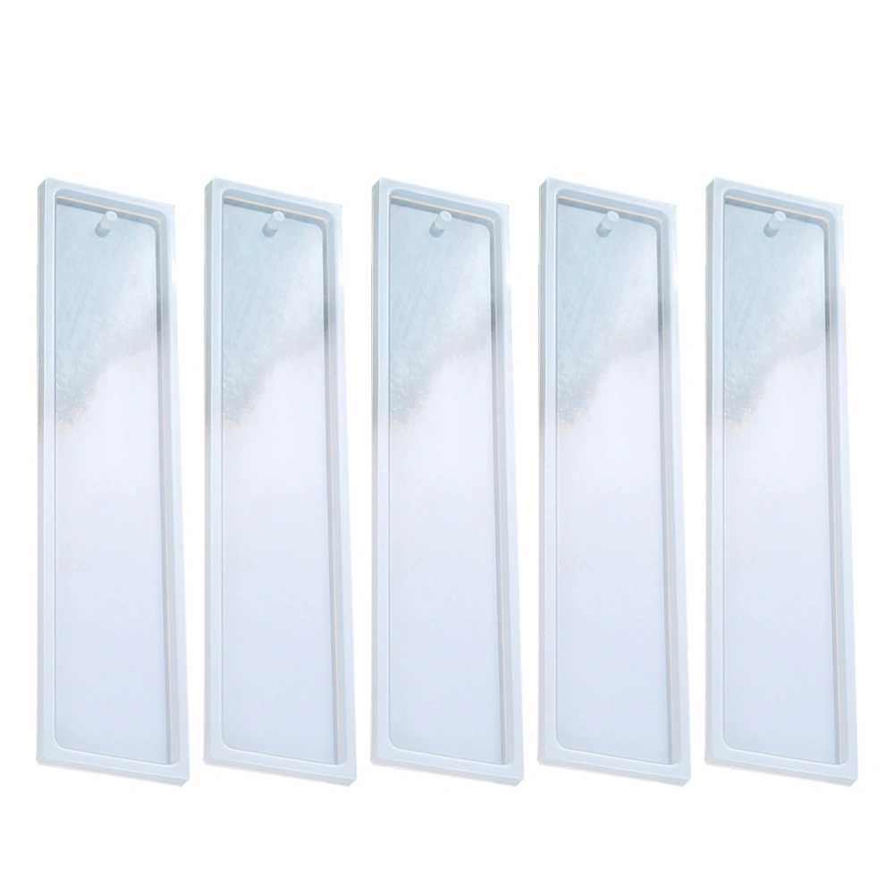 5PCS Silicone DIY Bookmark Casting Mould DIY Craft Silicone Mold Bookmark Mold Making Epoxy Jewelry Supplies (White)