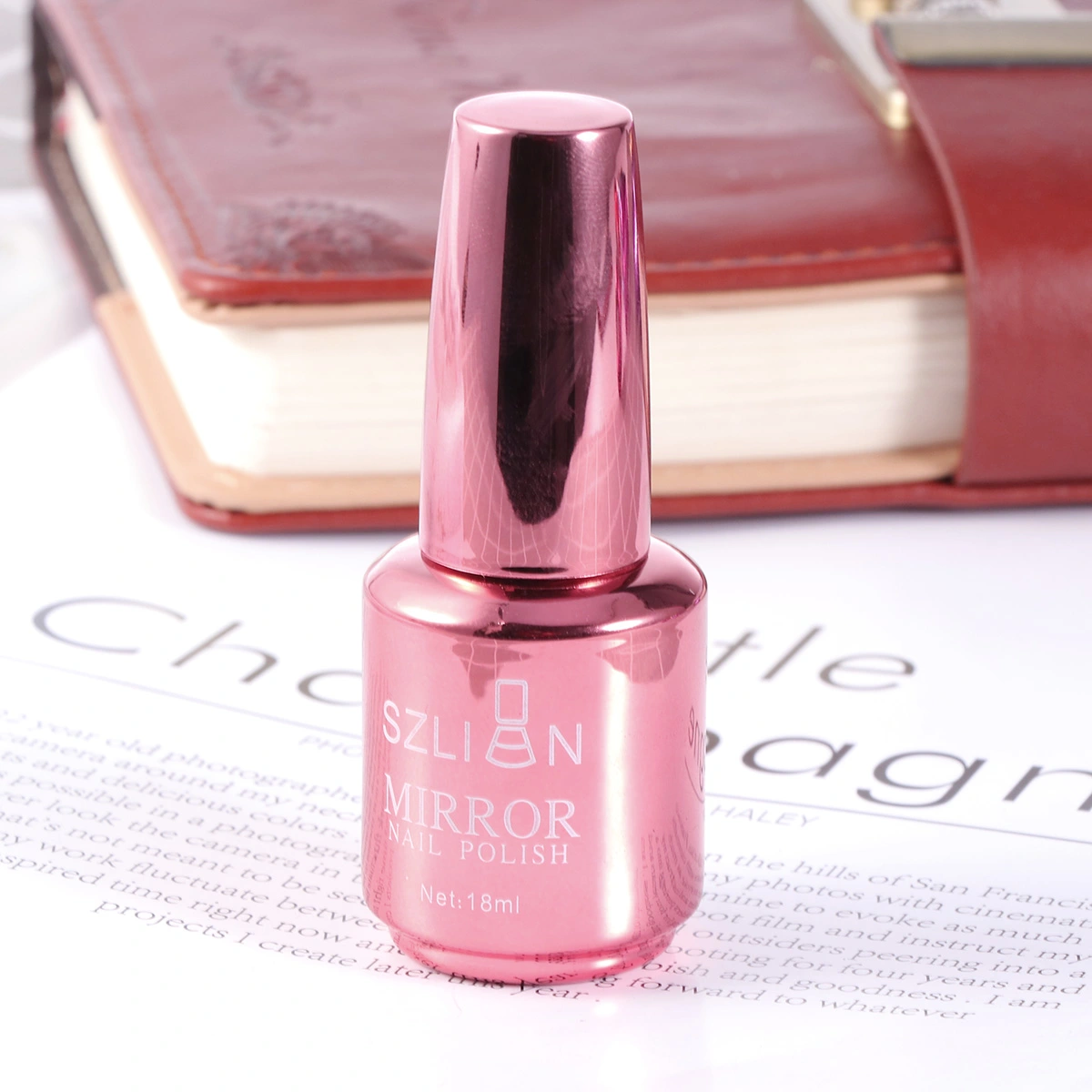 Mirror Nail Polish Metallic Color Nail Varnish Nail Art Gel Accessory (3# Wine Red)