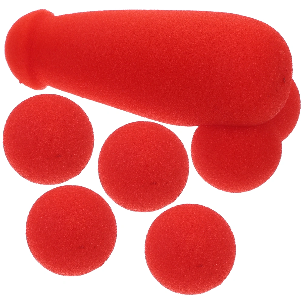 5 Pcs Small Sponge with 4 Red Sponge Balls Funny Stage Prop Tricks Toys (Red)