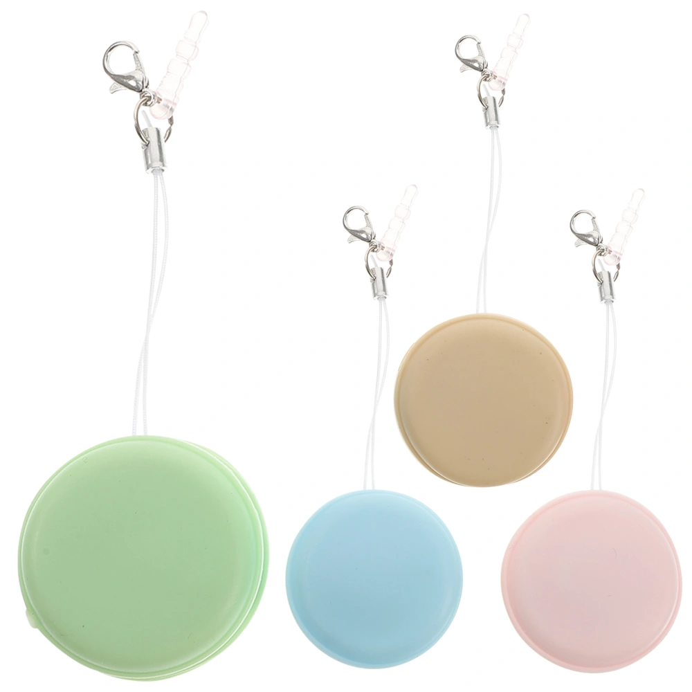 4pcs Smartphone Screen Cleaners Cellphone Lanyards Cleaning Brush with Macaron Design Adornment (Random Color)