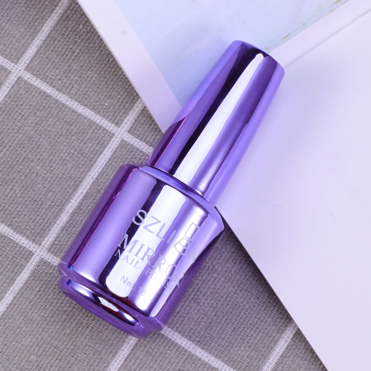 Mirror Nail Polish Metallic Color Nail Varnish Nail Art Gel Accessory (9# Purple Blue)