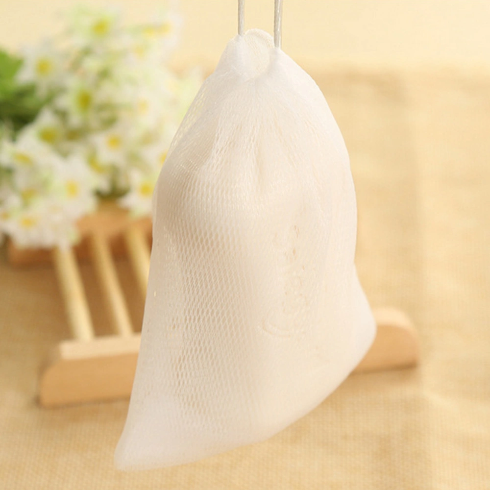 5pcs Exfoliating Mesh Soap Saver Pouch Bubble Net Handmade Soap Mesh Bag Body Facial Cleaning Tool