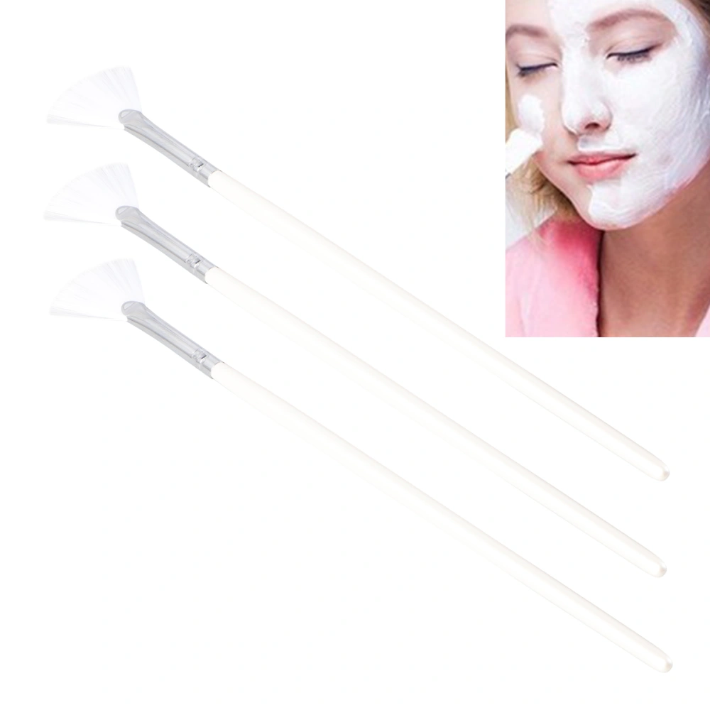 3pcs Mask Brushes Long Handle Fan Shape Professional Skin Care Mask DIY Brushes