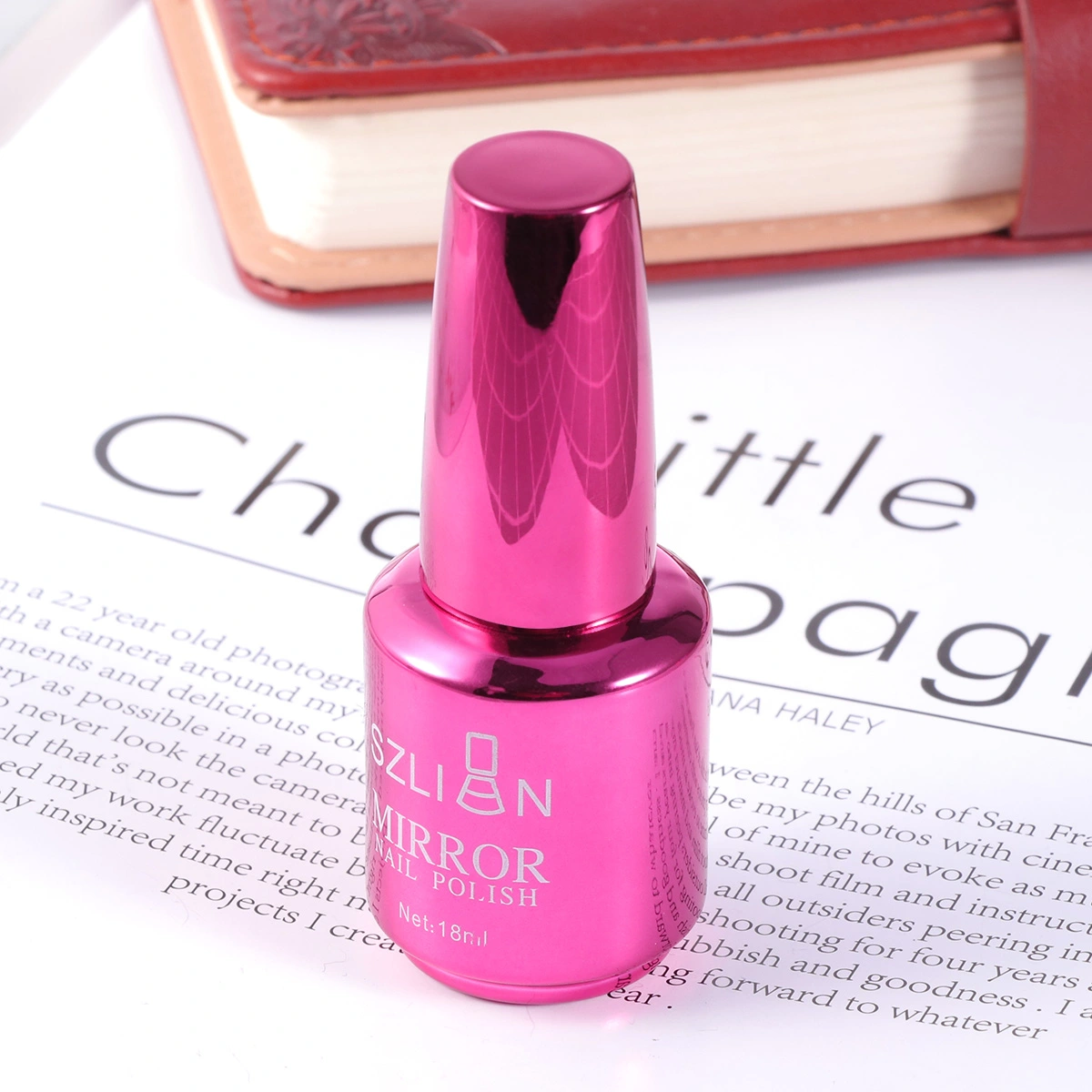 Mirror Nail Polish Metallic Color Nail Varnish Nail Art Gel Accessory (5# Dark Reddish Purple)