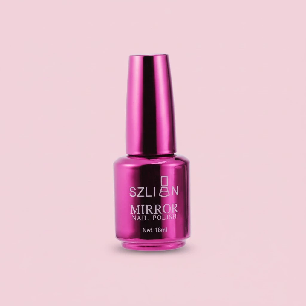 Mirror Nail Polish Metallic Color Nail Varnish Nail Art Gel Accessory (5# Dark Reddish Purple)