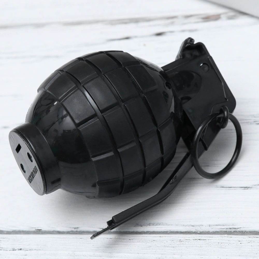 Grenade Props with Shining Light Trick Toys Virtual Sound Effects Hand Grenade Props Military Model Supplies No Battery Black