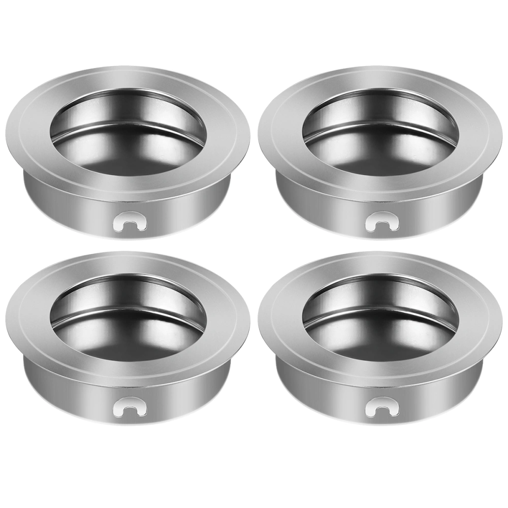 Yardwe 4PCS 35mm Flat Stainless Steel Recessed Flush Pull Finger Insert Sliding Door Handle Cabinet Pulls Drawer