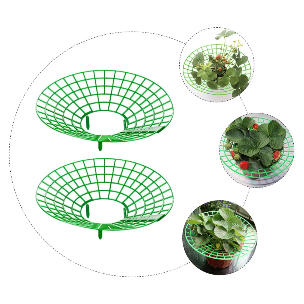 2pcs Garden Plant Climbing Supports Strawberry Rack Planting Rack (Green)