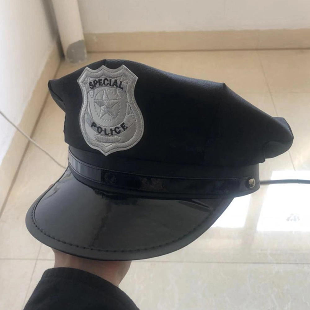 2pcs Police Hat Policeman Cap Halloween Theme Party Adult Unisex Police Hat