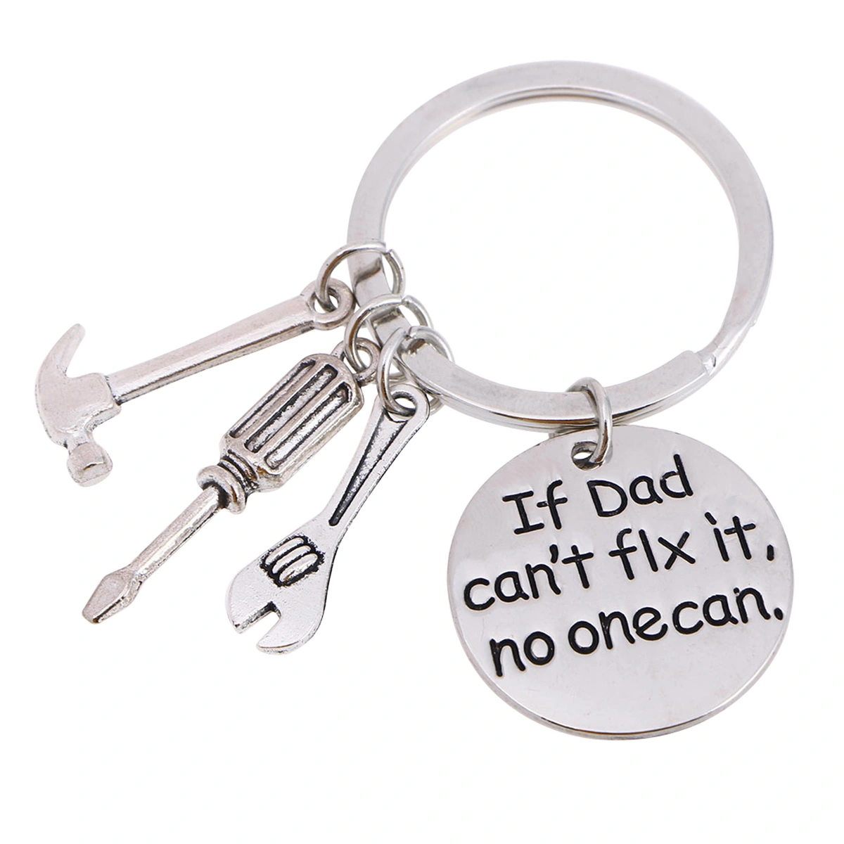 If Dad Can't Fix It No One Can Screwdriver Wrench Hammer Key Chain Ring Tool Charms Keychain Key Chain Gift for Dad