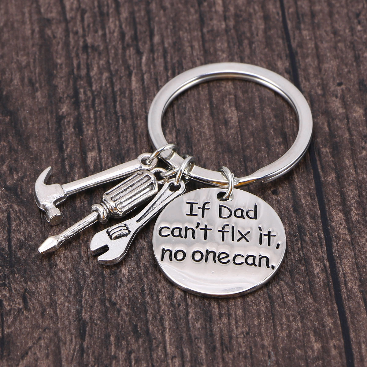 If Dad Can't Fix It No One Can Screwdriver Wrench Hammer Key Chain Ring Tool Charms Keychain Key Chain Gift for Dad