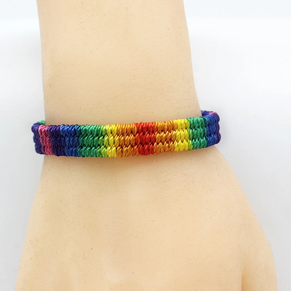 10pcs Rainbow Modeling Bracelet Decors Wrist Chain Knitting Wrist Strap Decors