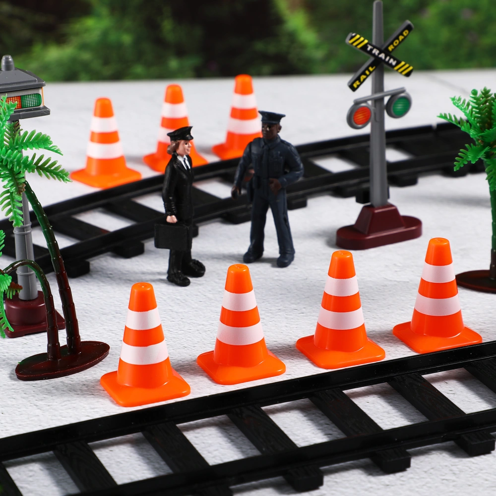 10 Pcs Miniature Traffic Cones Road Construction Cones Kids Traffic Signs Toys Children Educational Learning Toys Sand Table Ornaments