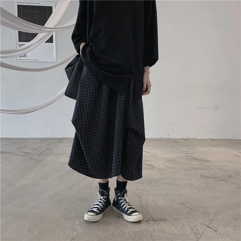 Design Plaid Women Summer Mid-length A- Line Skirt