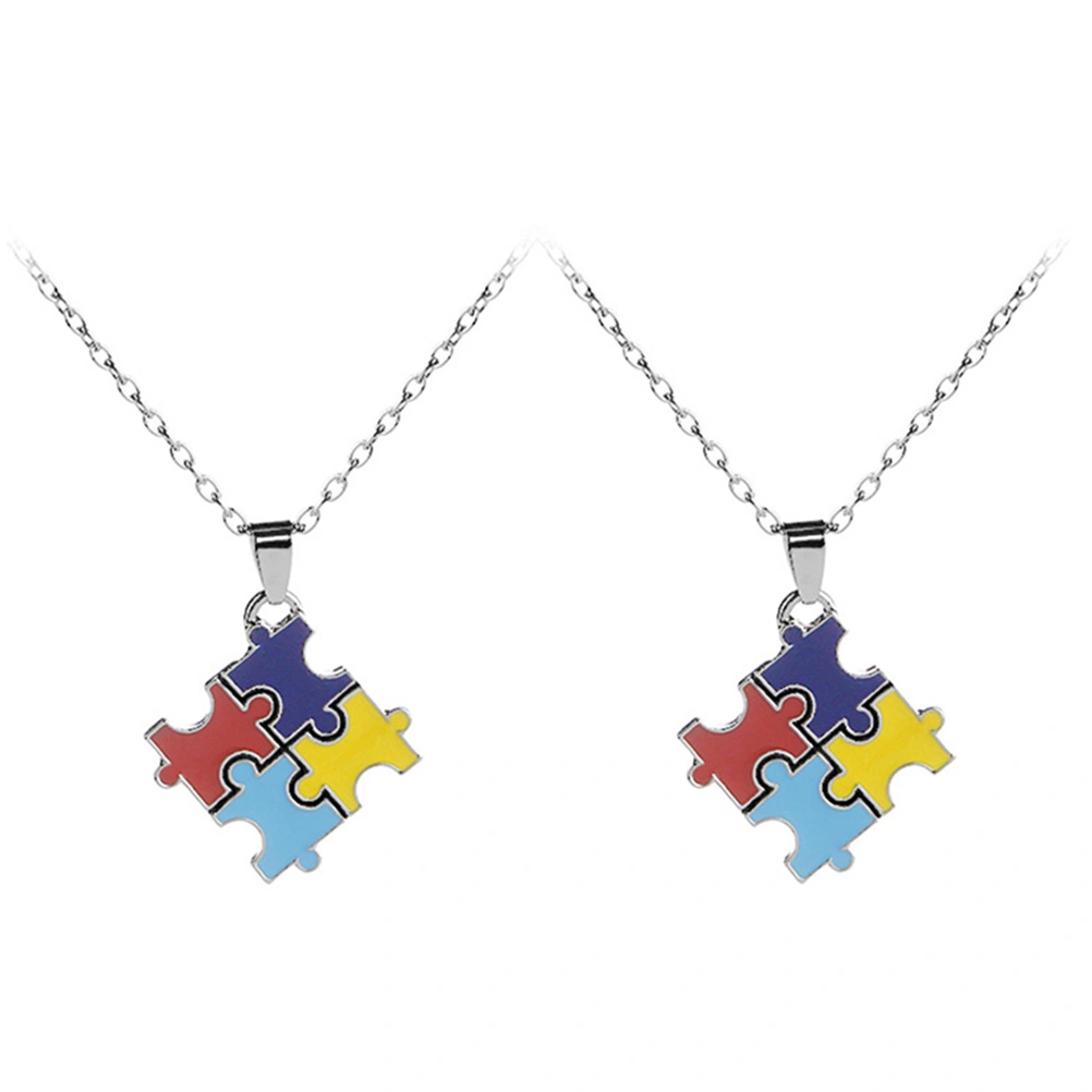 2PCS Autism Awareness Necklace Premium Autism Necklace Special Autism Necklace