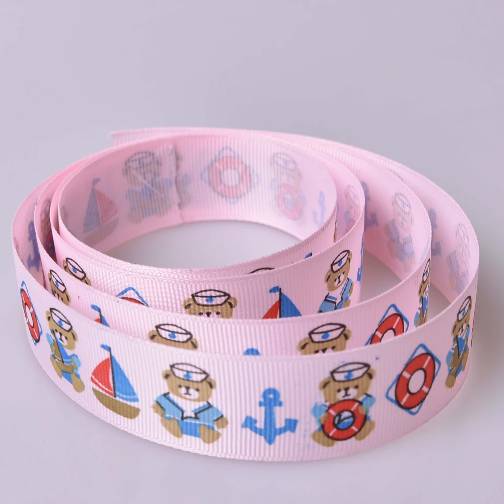 Ribbed Band Printed Cartoon Plum Bear