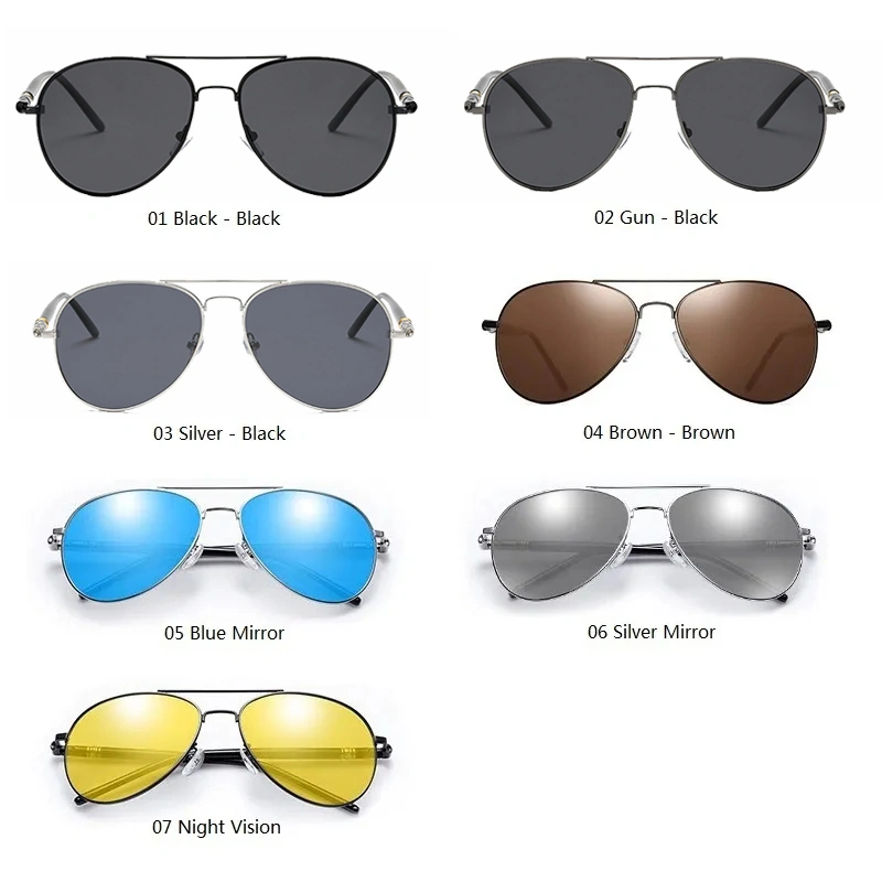 Luxury Men's Polarized Sunglasses Driving Sun Glasses For Men Women Brand Designer Male Vintage Pilot Sunglasses UV400