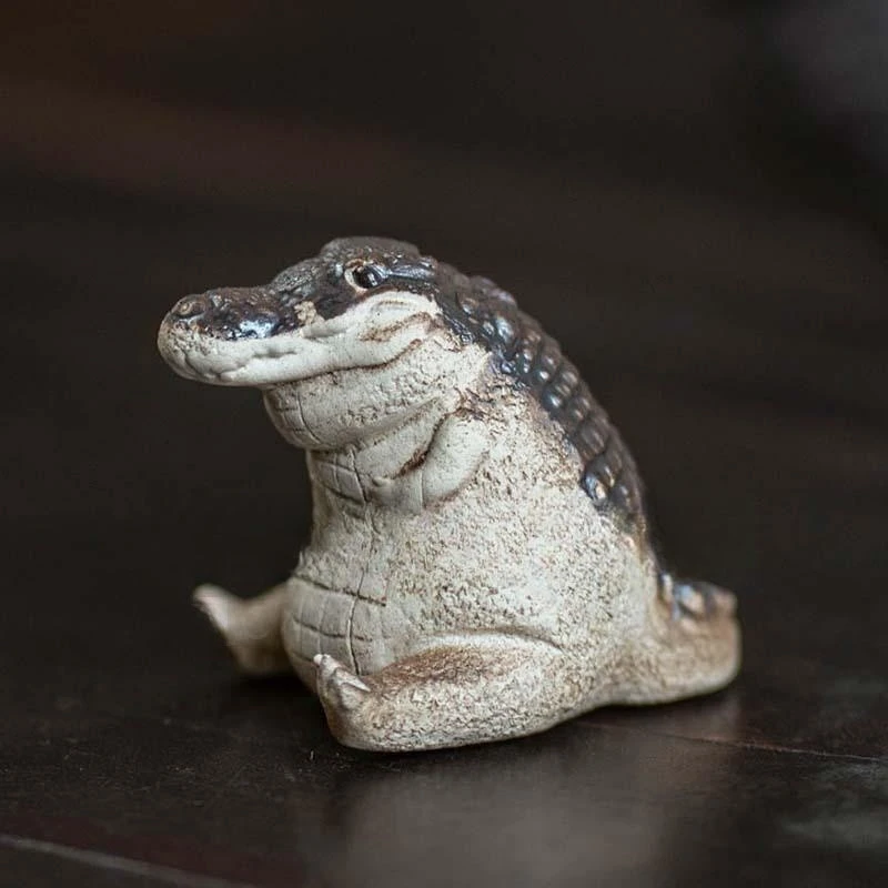 Handmade Purple Sand Tea Pet Crocodile Ornaments