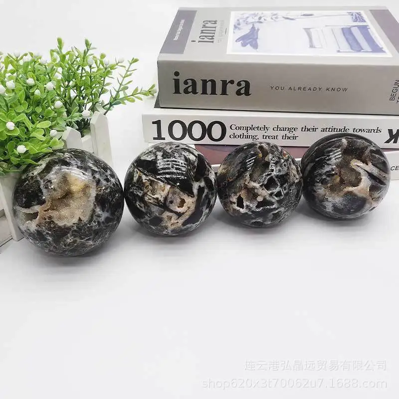 Natural Sphalerite Crystal Hole Ball Decoration