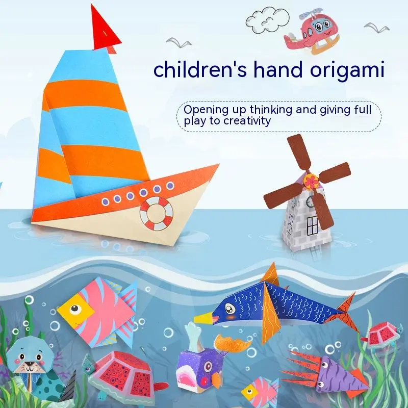 Children's Three-dimensional Fun Handmade Diy Ingredients Origami Book