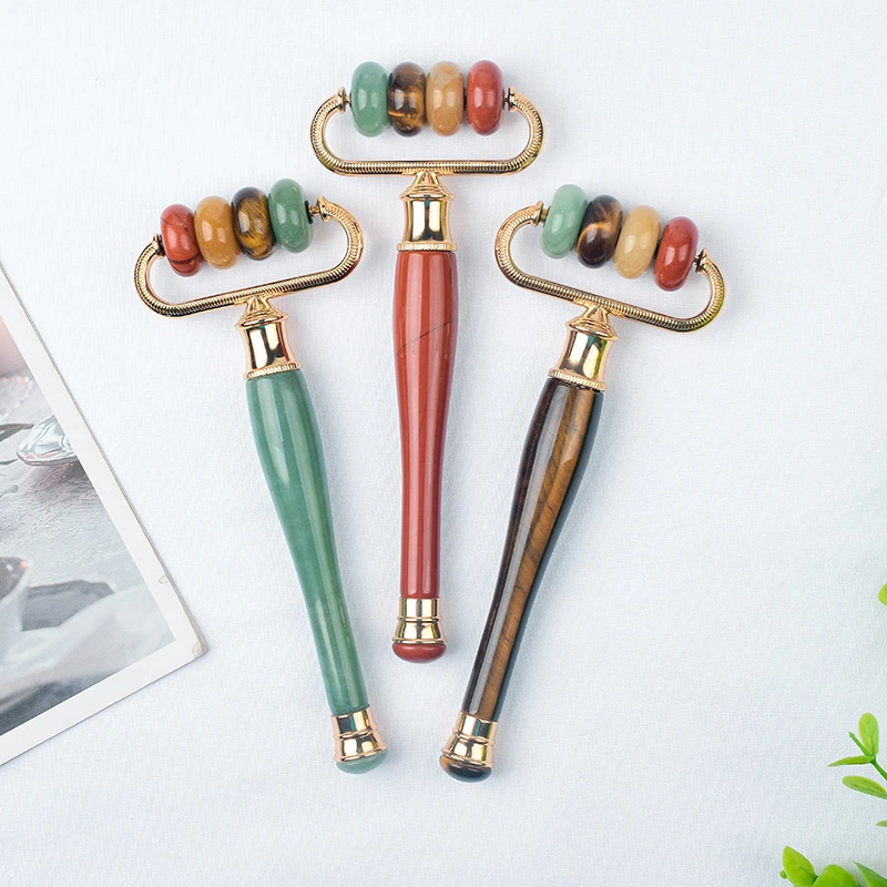 Factory Wholesale New Jade Roller Massager Eye Care Facial Pull Tendons Instrument Crystal