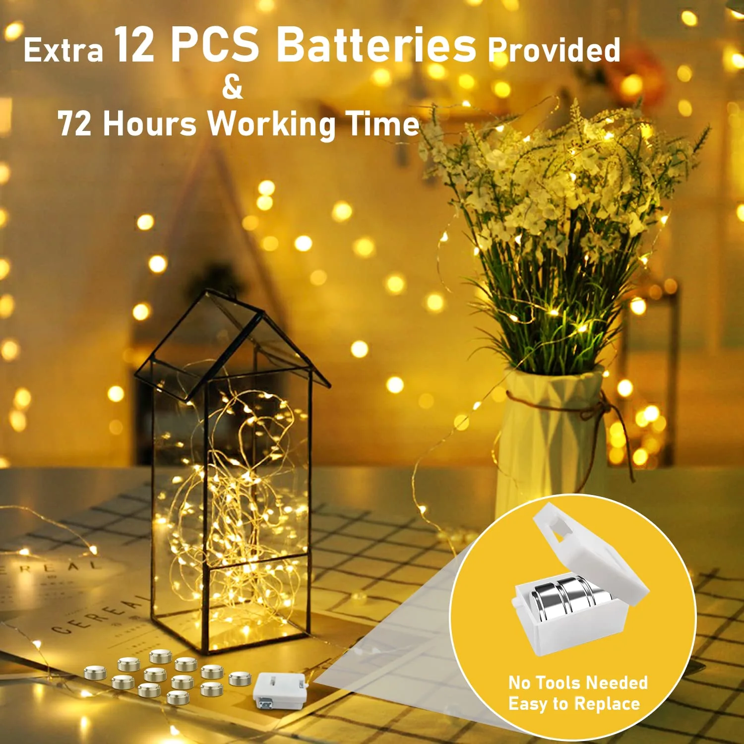 12 Pack  2M 20LED Mini Fairy Lights Christmas Light