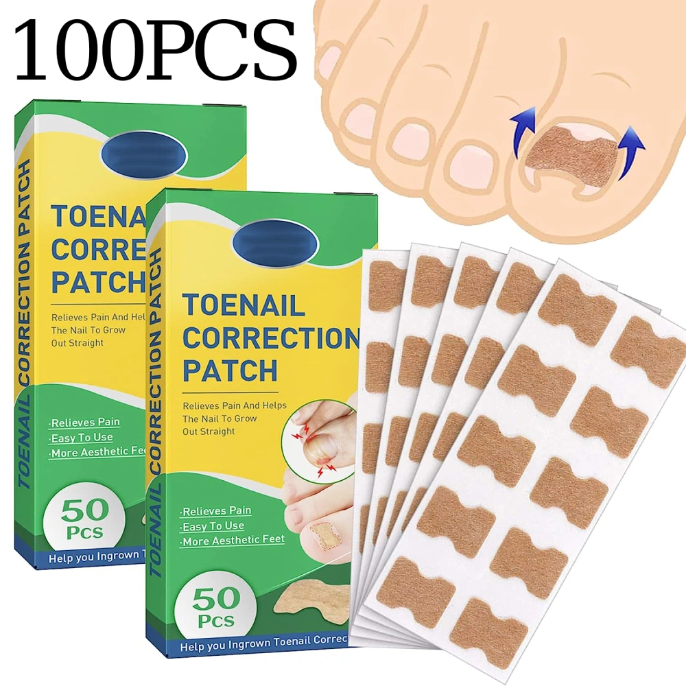 Treatment Ingrown Toenail Corrector Strips,Fitmedify Nail Patches with Nail Correction Tool Kit,Toenail Correction Patch,Ingrown Toenail Removal Kit