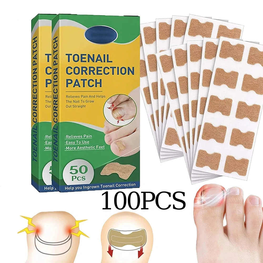 Fitmedify Nail Patches,Toenail Corrector Patch,Ingrown Toenail Correction Stickers,Painless Pedicure Toenail Corrector Patch Professional Toenail Treatment Tool Foot Care