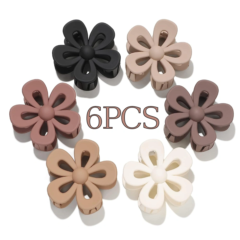 Flower Hair Claw Clip for Women Girls for Thick Hair Big Cute Matte Flower Clips Non Slip Strong Hold Hair