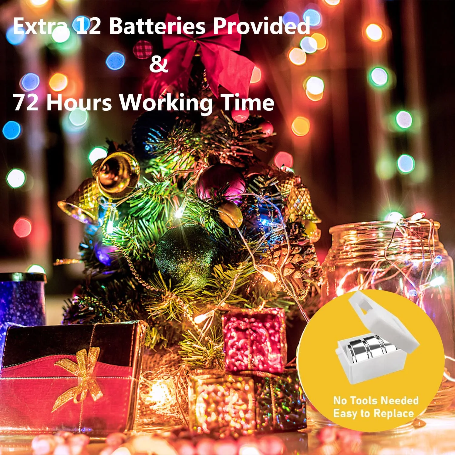 12Pcs Twinkle Firefly Lights for Christmas Decorations