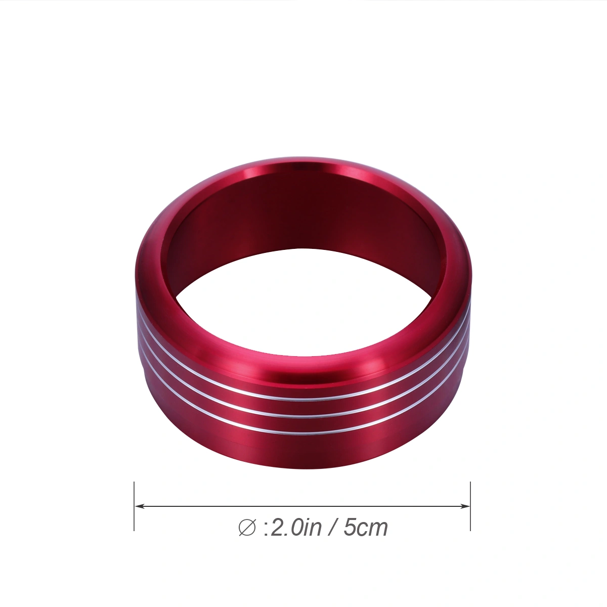 3pcs Red Anodized Aluminum AC Climate Control Knob Ring Covers Compatible for 2013-2015 Subaru WRX STI Impreza Forester XV Crosstrek (Red)