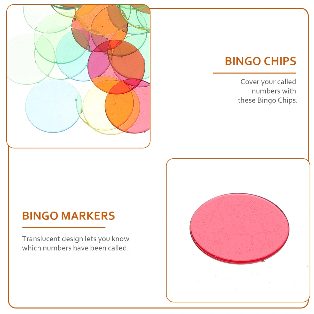 400pcs 4 Colours 3/4 Inch Pro Count Bingo Chips Markers for Bingo Game Cards