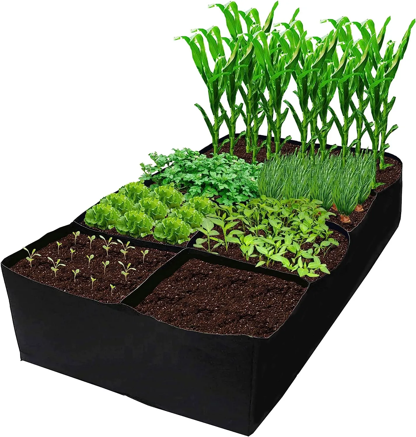 Fabric Raised Garden Bed, Plant Grow Bags,Breathable Planter Raised Beds for Growing Vegetables Potatoes Flowers, Rectangle Planting Container for Outdoor Indoor Gardening