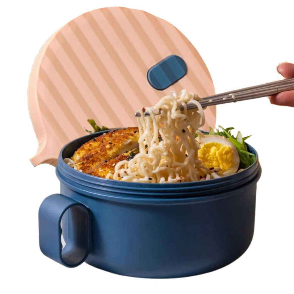 Microwave Ramen Bowl with Lid and Chopsticks, Portable Soup Bowl with Handle, Instant Noodle Cooker, Dishwasher Safe, BPA Free - Dorm Room Essentials for College Students