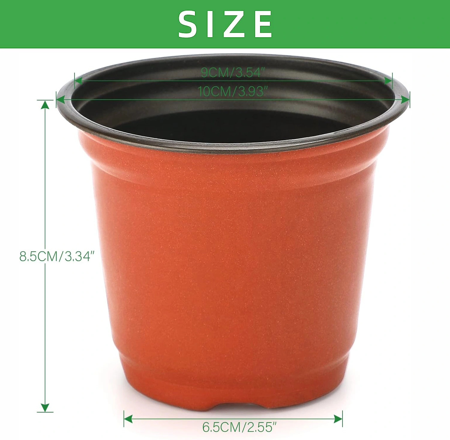 4" Plastic Plants Nursery Pot,Seed Starting Pots,Plant Nursery Pots Seed Starting Pots Containers