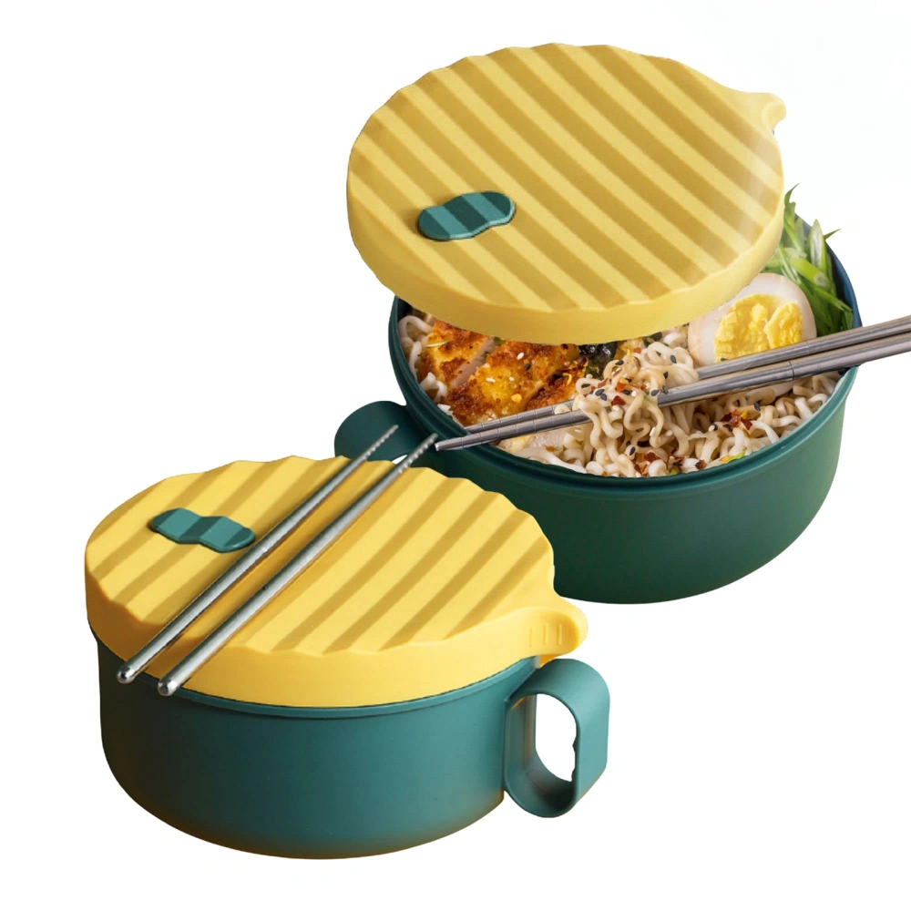 Microwave Ramen Bowl Set with Lid Ramen Noodle Bowl Ramen Noodle Microwave Bowl,Noodle Bowls with Chopsticks and Handles Microwave Soup Bowl Instant Noodle Bowl,for Soup Noodles Ramen