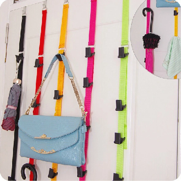 Adjustable Nail-free High Strength Door Back Hook Coat Rack Behind The Door Multi-purpose Hook With Lanyard