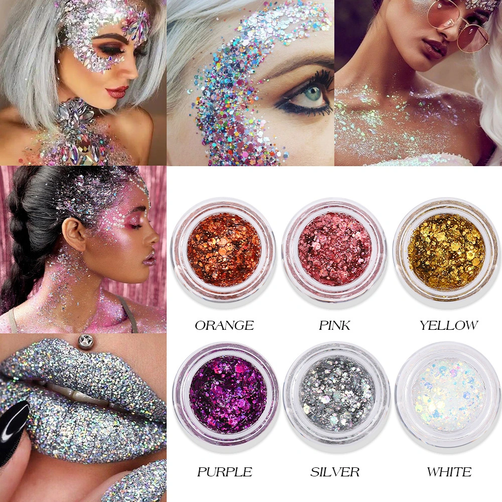 Cross-border Spot Hot Sequins Eye Shadow Sequin Gel Mermaid Scale Facial Body Lotion Performance Stage Nightclub Makeup