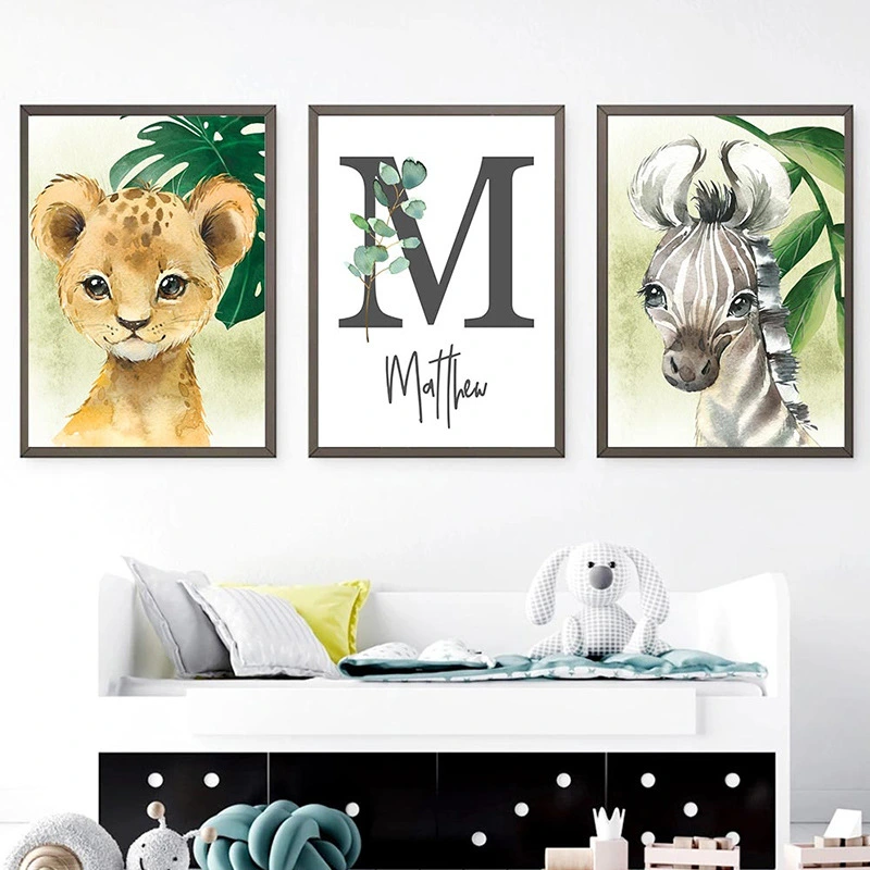 Children's Room Cartoon Animation Animal Nordic Ins Corridor Wall Decorative Painting