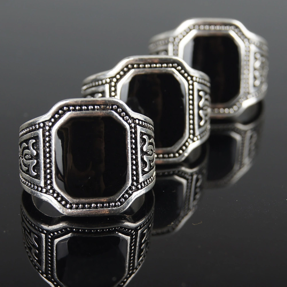 Vintage Punk Band Men Zinc Alloy Ring Finger Jewelry Cool Club Halloween Gift