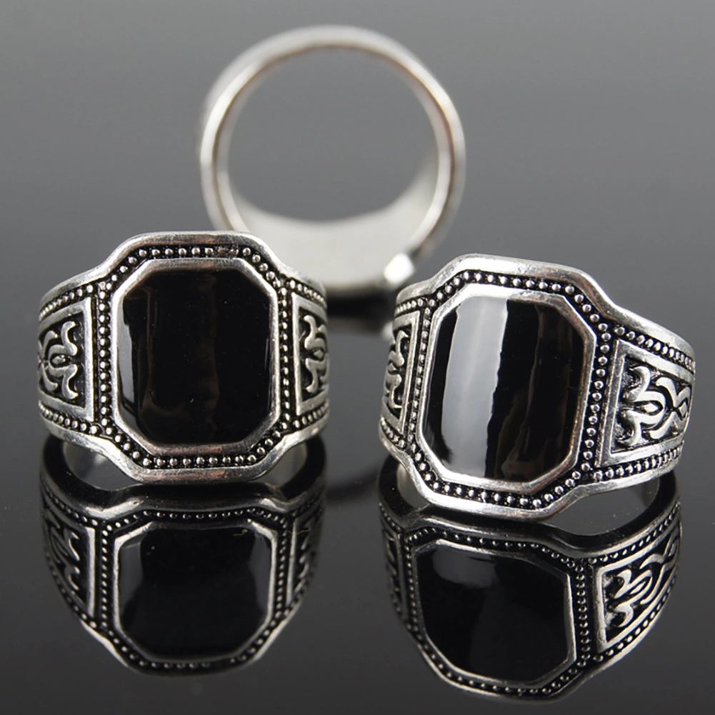 Vintage Punk Band Men Zinc Alloy Ring Finger Jewelry Cool Club Halloween Gift