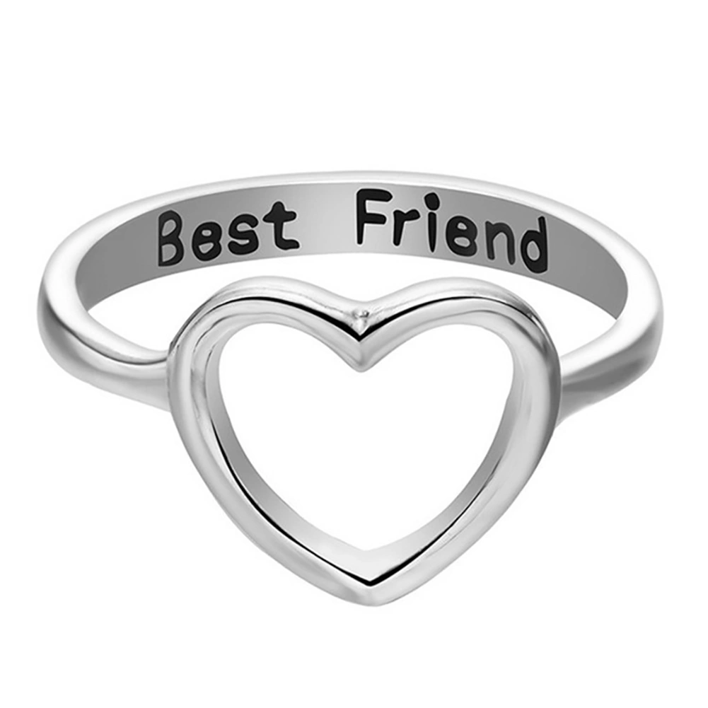 Fashion Women Hollow Heart Finger Ring Jewelry Accessories Best Friends Gifts