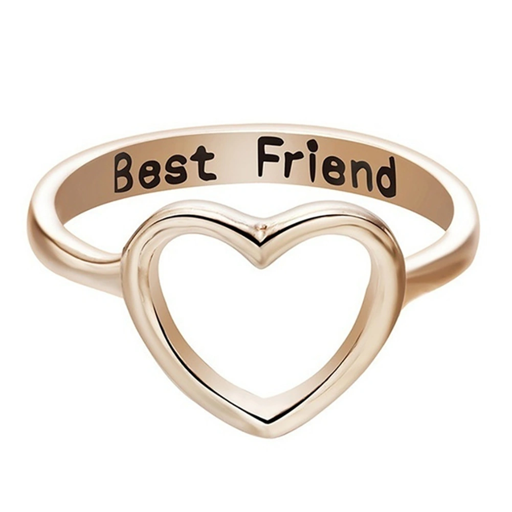 Fashion Women Hollow Heart Finger Ring Jewelry Accessories Best Friends Gifts
