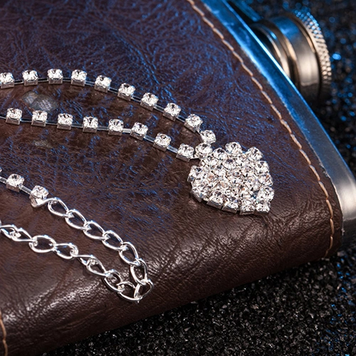 Women Rhinestone Love Heart Pendant Ankle Bracelet Chain Beach Barefoot Anklet